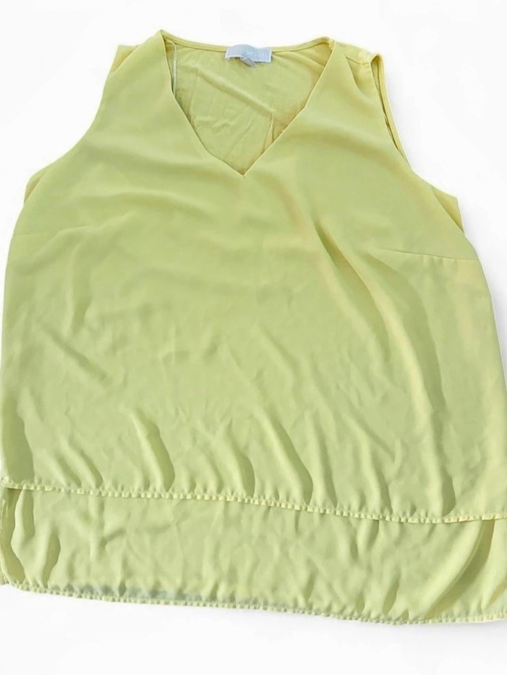 Michael Kors yellow buttery soft airy sleeveless top Sz 1X